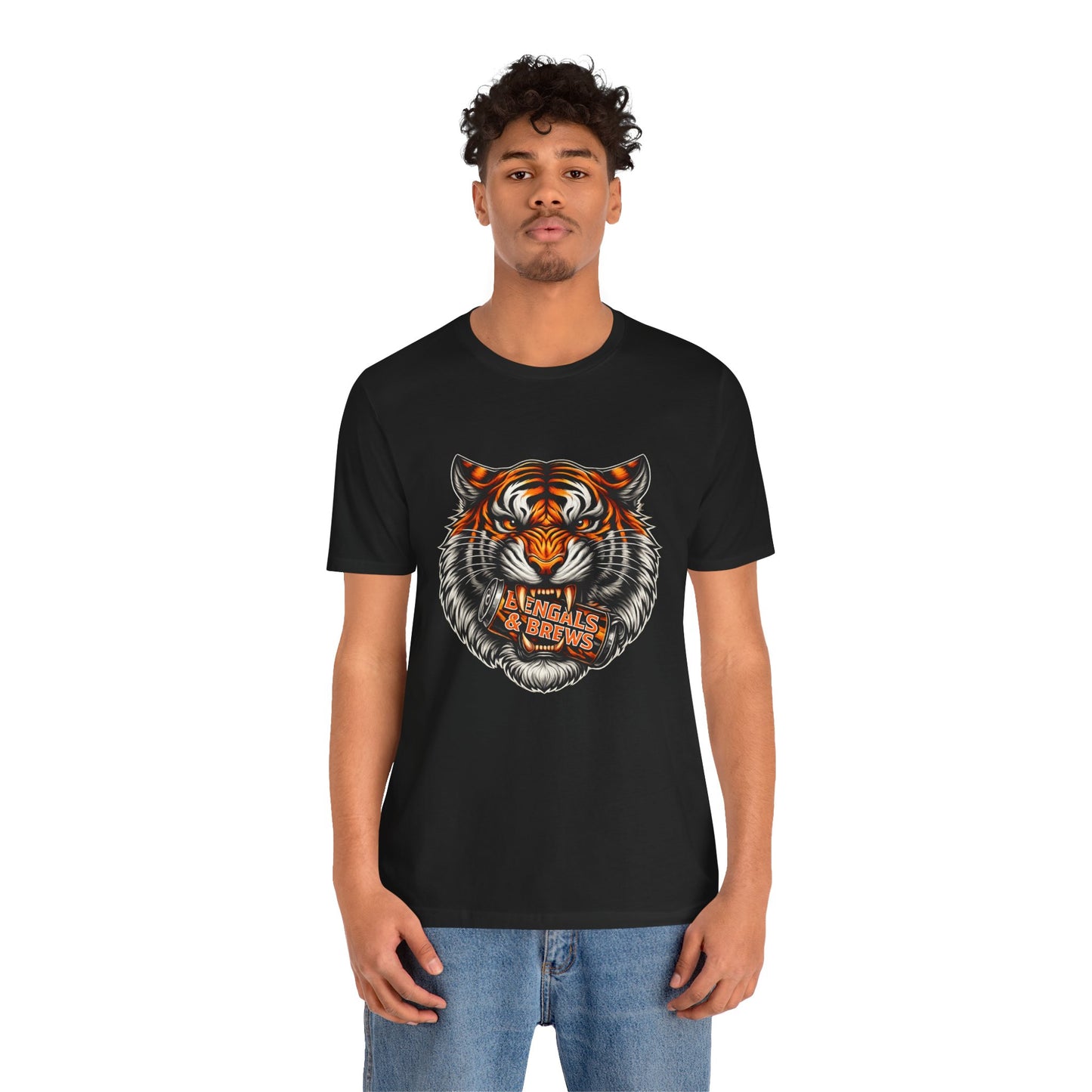 Bengals and Brews Football Tee — Bengals Fans Pride Orange Shirt