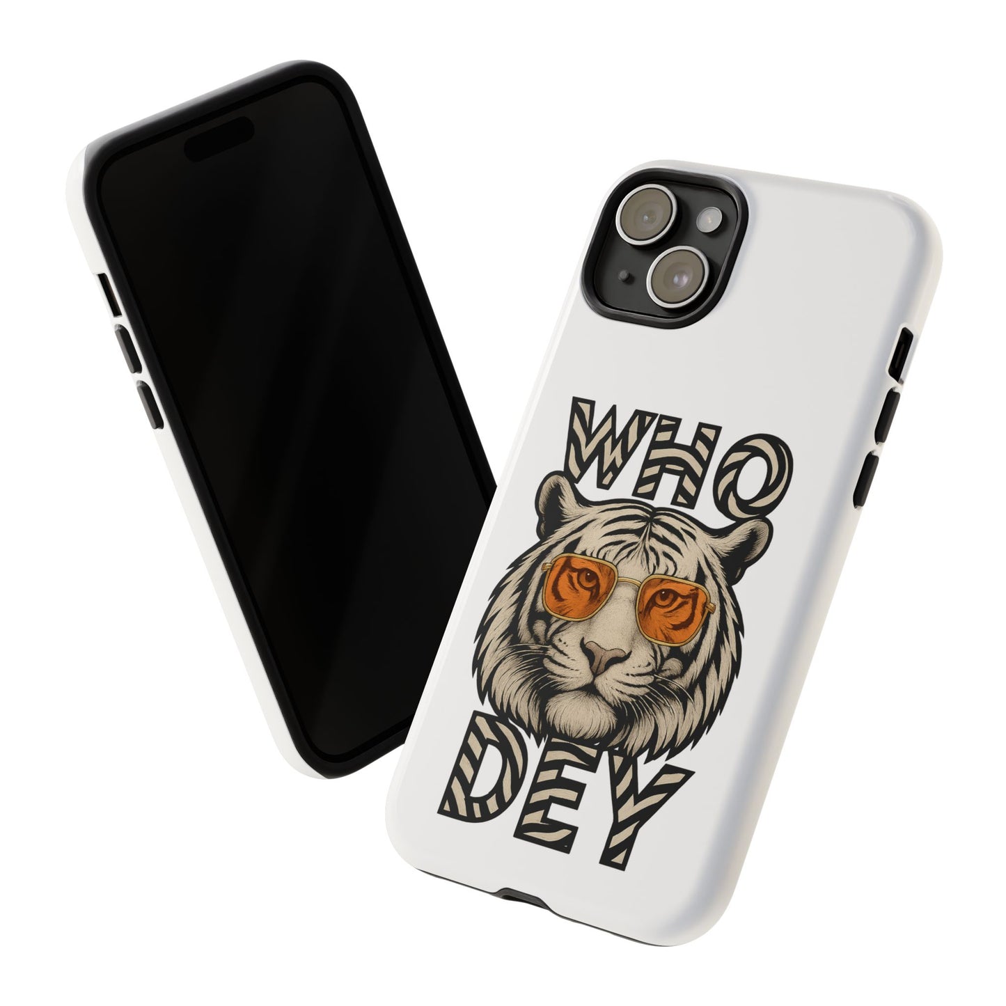 White Bengal Phone Case with Cool Tiger Design | Who Dey | Perfect Gift for Bengals fans