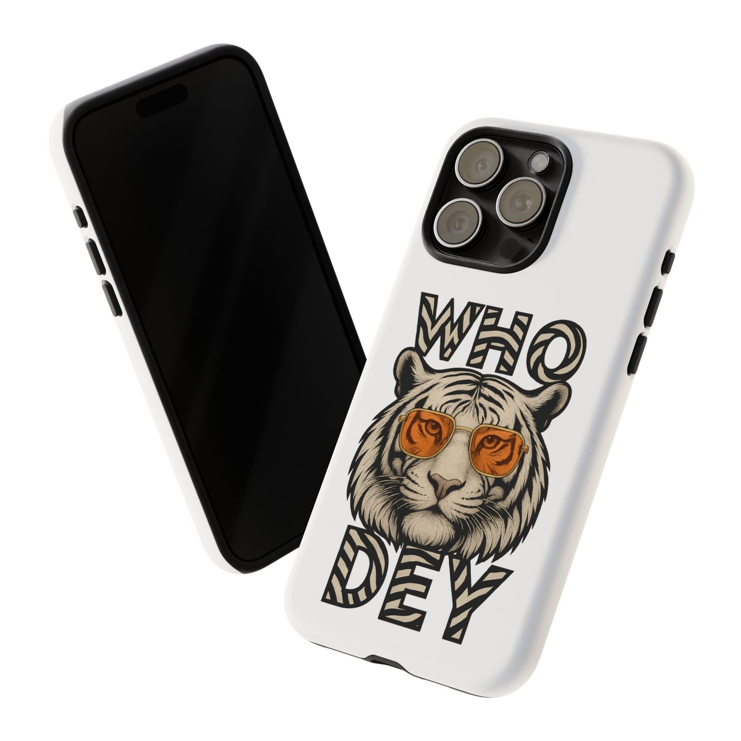White Bengal Phone Case with Cool Tiger Design | Who Dey | Perfect Gift for Bengals fans