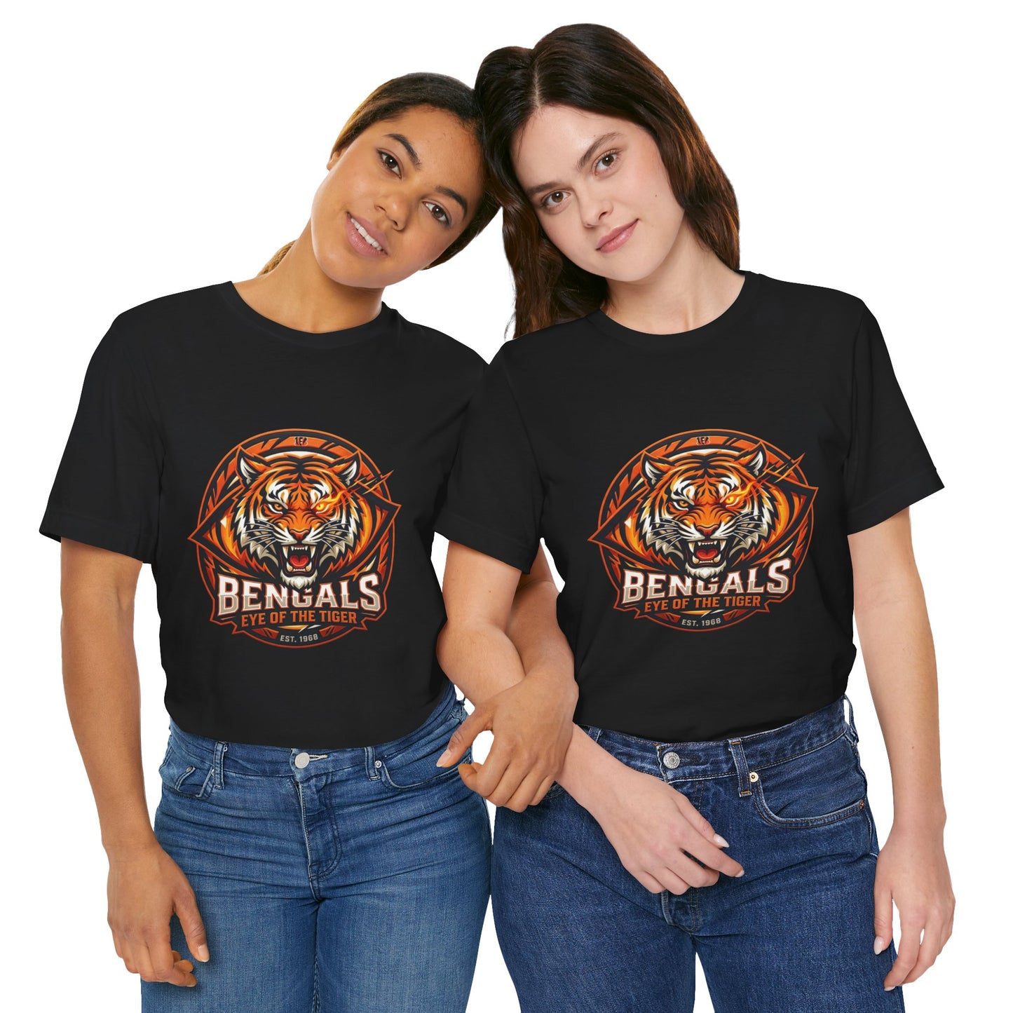 Bengals 'Eye of the Tiger' Graphic Tee – Bold Orange Fan Shirt