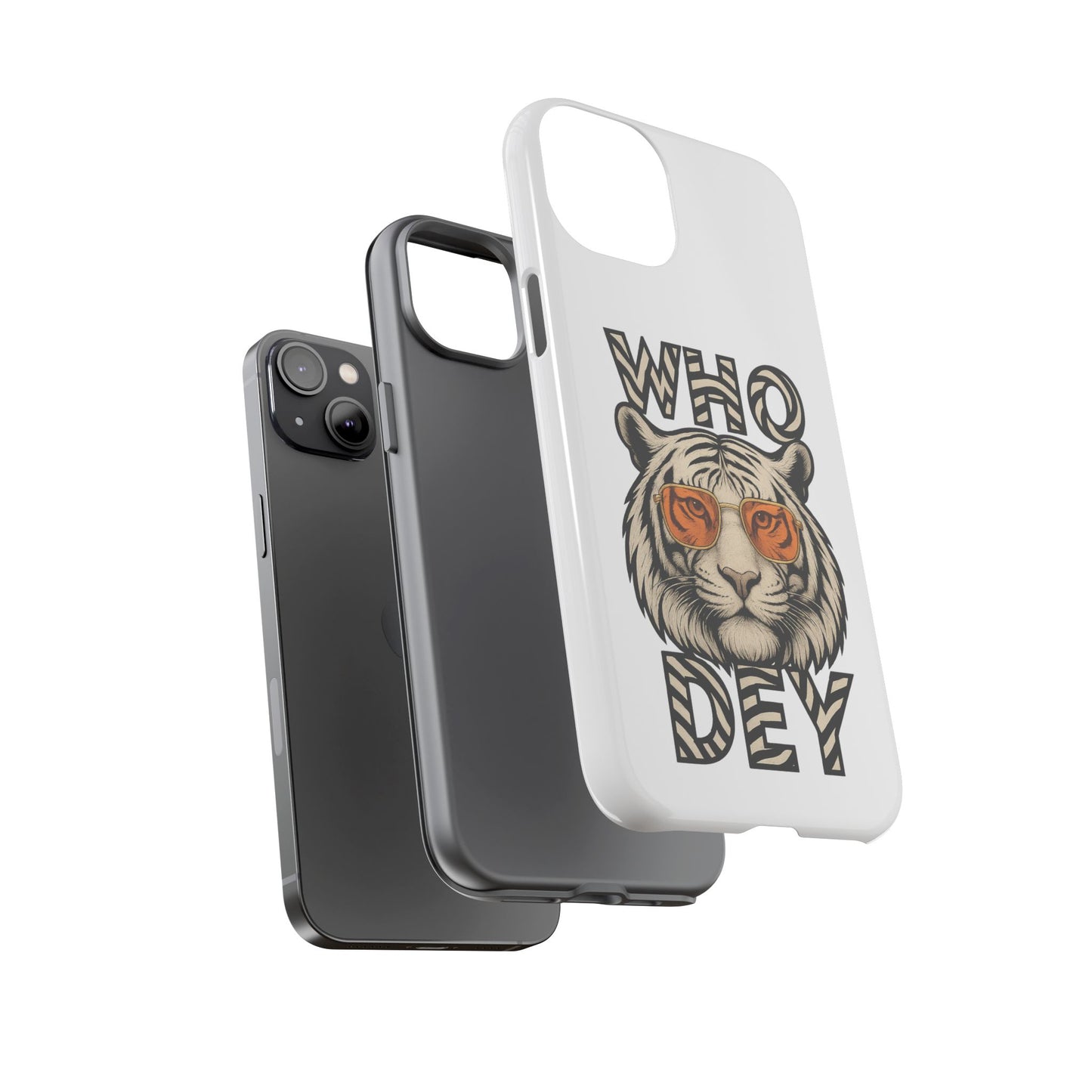 White Bengal Phone Case with Cool Tiger Design | Who Dey | Perfect Gift for Bengals fans