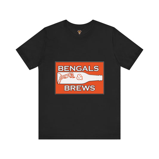 Bengals and Brews Old School Unisex Jersey Short Sleeve Tee