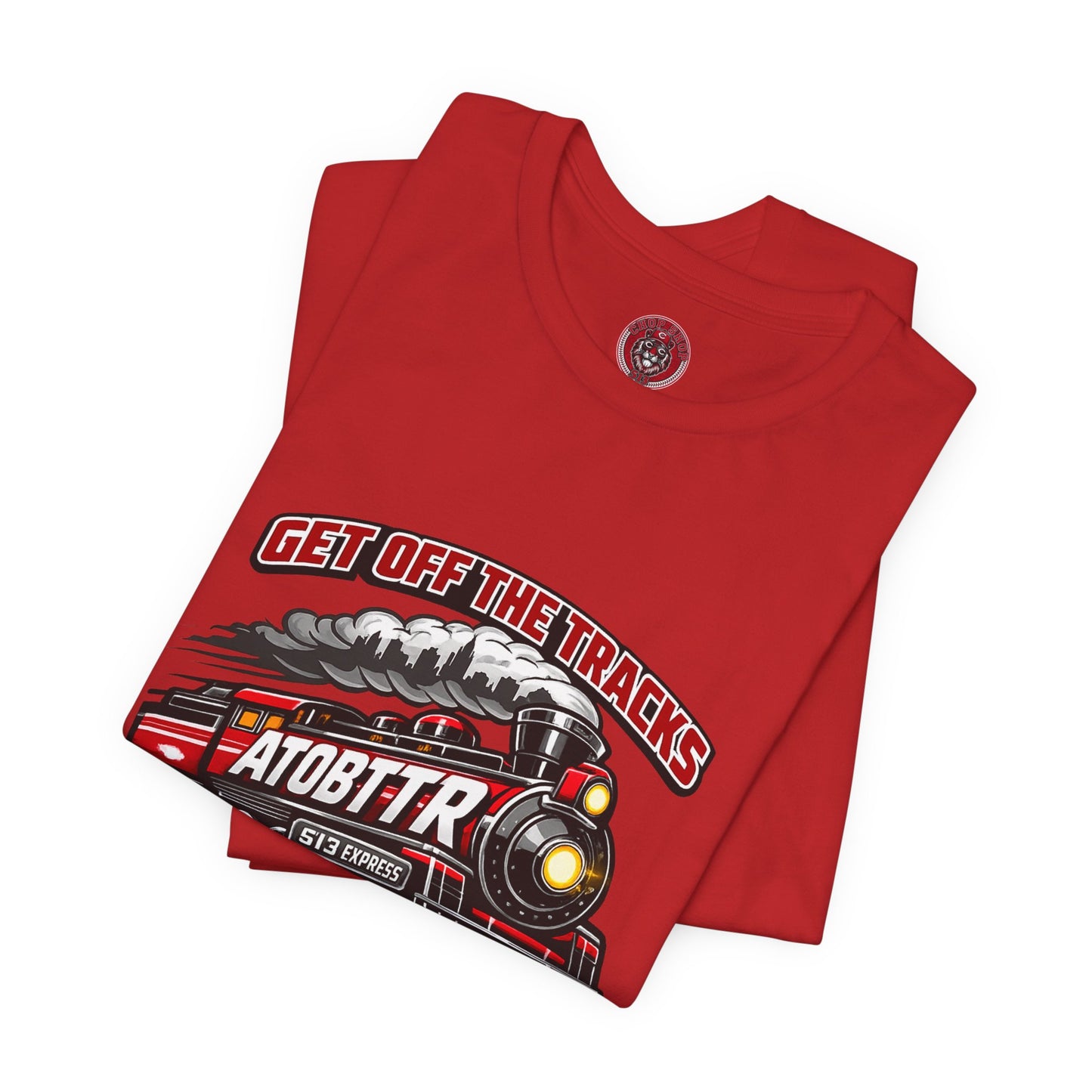 Cincinnati Reds Vintage Train "GET OFF THE TRACKS" Tee — Baseball Fan Shirt