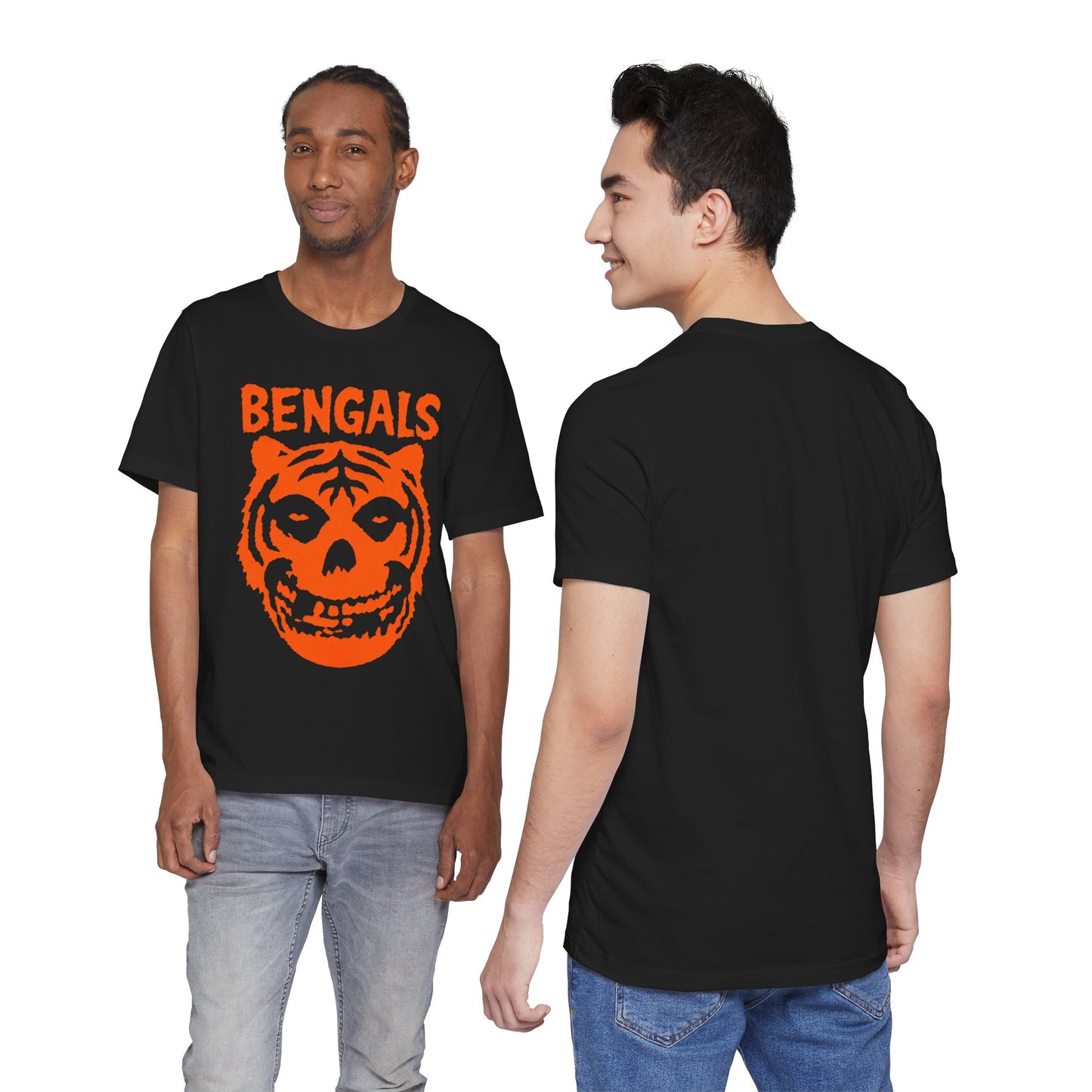 Bengals Skull Tiger Tee — Vintage Orange Football Fan Shirt