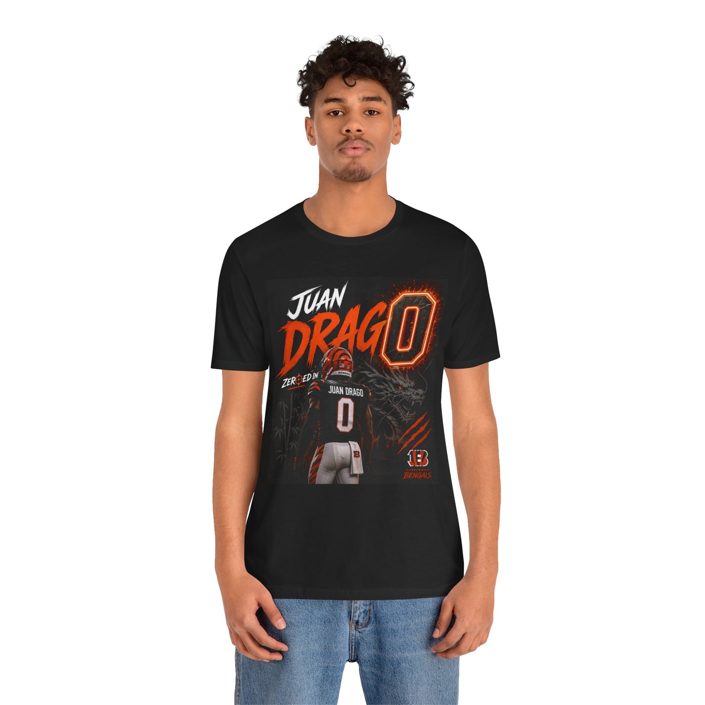 Juan Drago #0 Football Tee – Bengals Fan Jersey Shirt