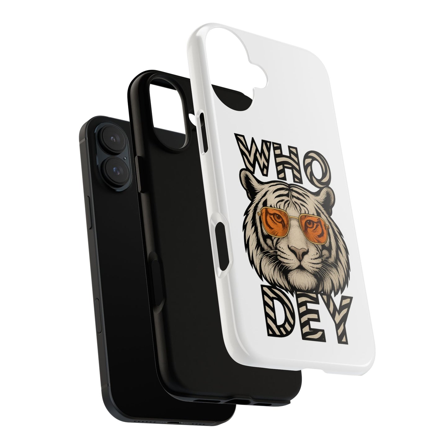 White Bengal Phone Case with Cool Tiger Design | Who Dey | Perfect Gift for Bengals fans