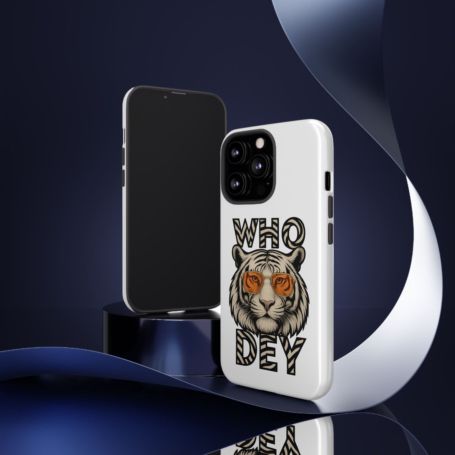 White Bengal Phone Case with Cool Tiger Design | Who Dey | Perfect Gift for Bengals fans