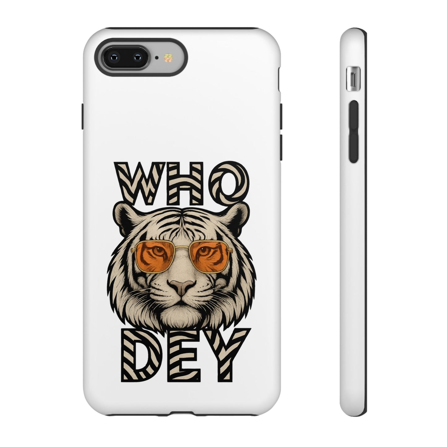 White Bengal Phone Case with Cool Tiger Design | Who Dey | Perfect Gift for Bengals fans
