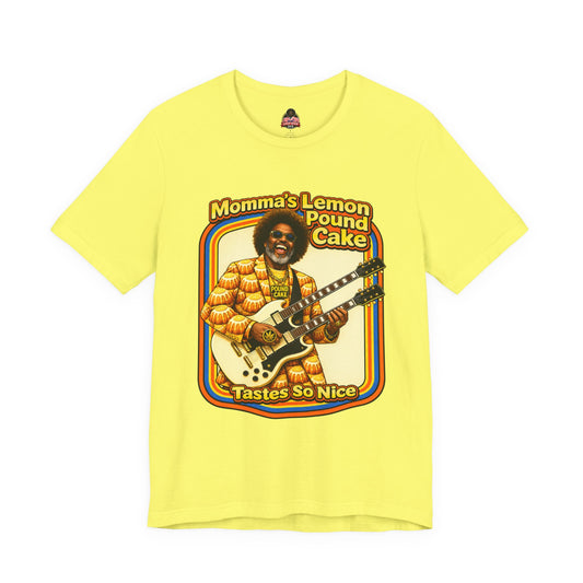Momma's Lemon Pound Cake Tee — Retro Funk Guitar Vintage Graphic T-Shirt