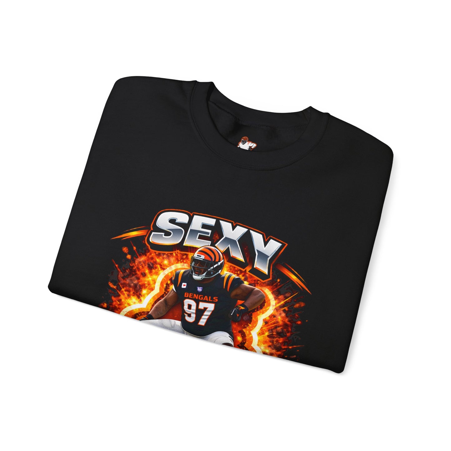 Sexy Dexy Football Crewneck Sweatshirt — Fire Helmet Player Graphic