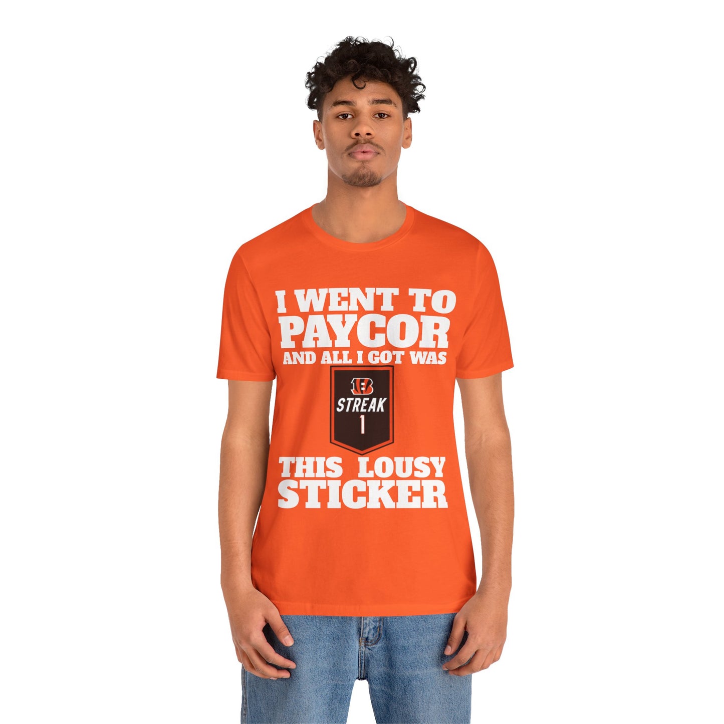 STREAK sticker Unisex Tee, Casual T-Shirt for Paycor Event, Funny Gift for Friends, Bright Orange Tee for Parties, [...]
