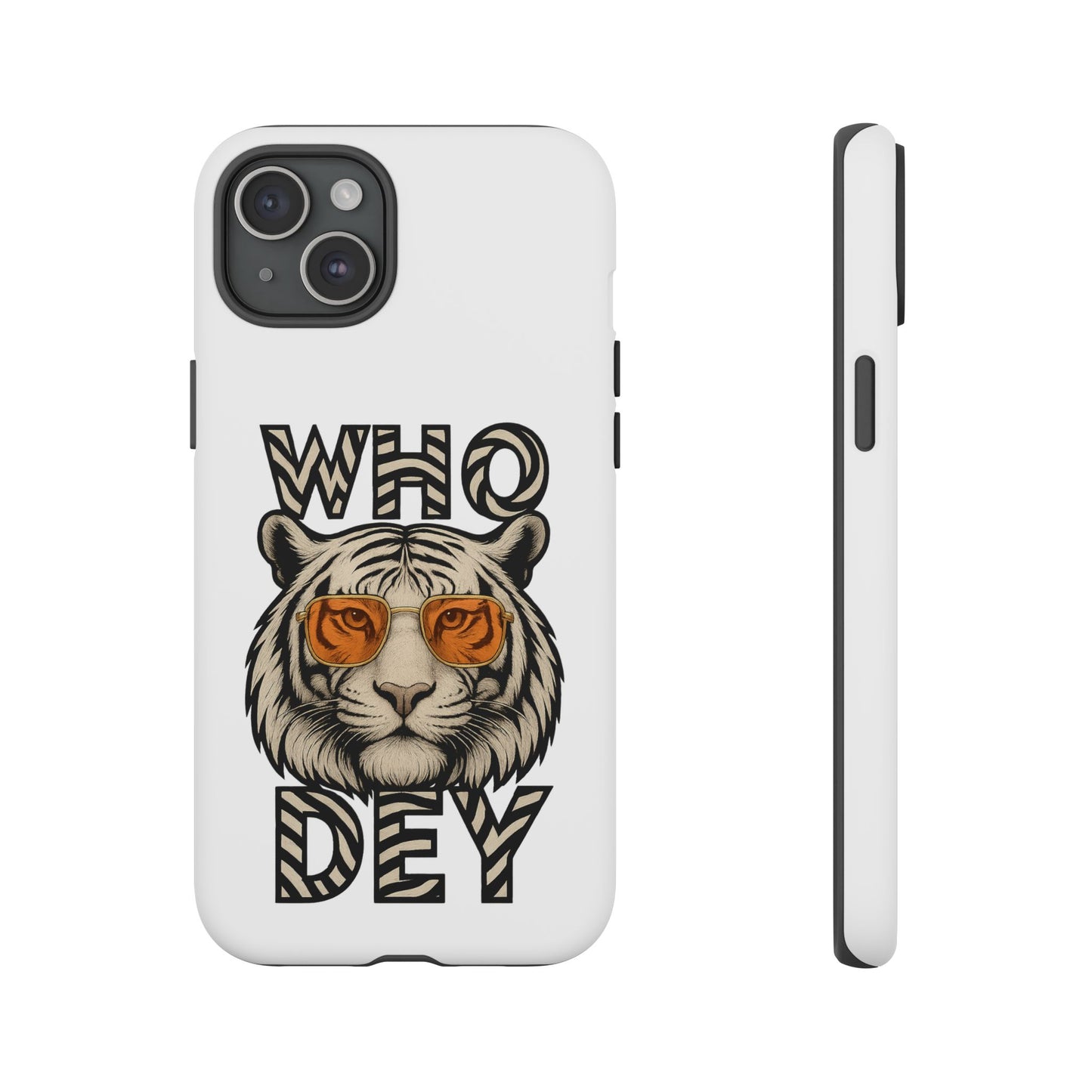 White Bengal Phone Case with Cool Tiger Design | Who Dey | Perfect Gift for Bengals fans