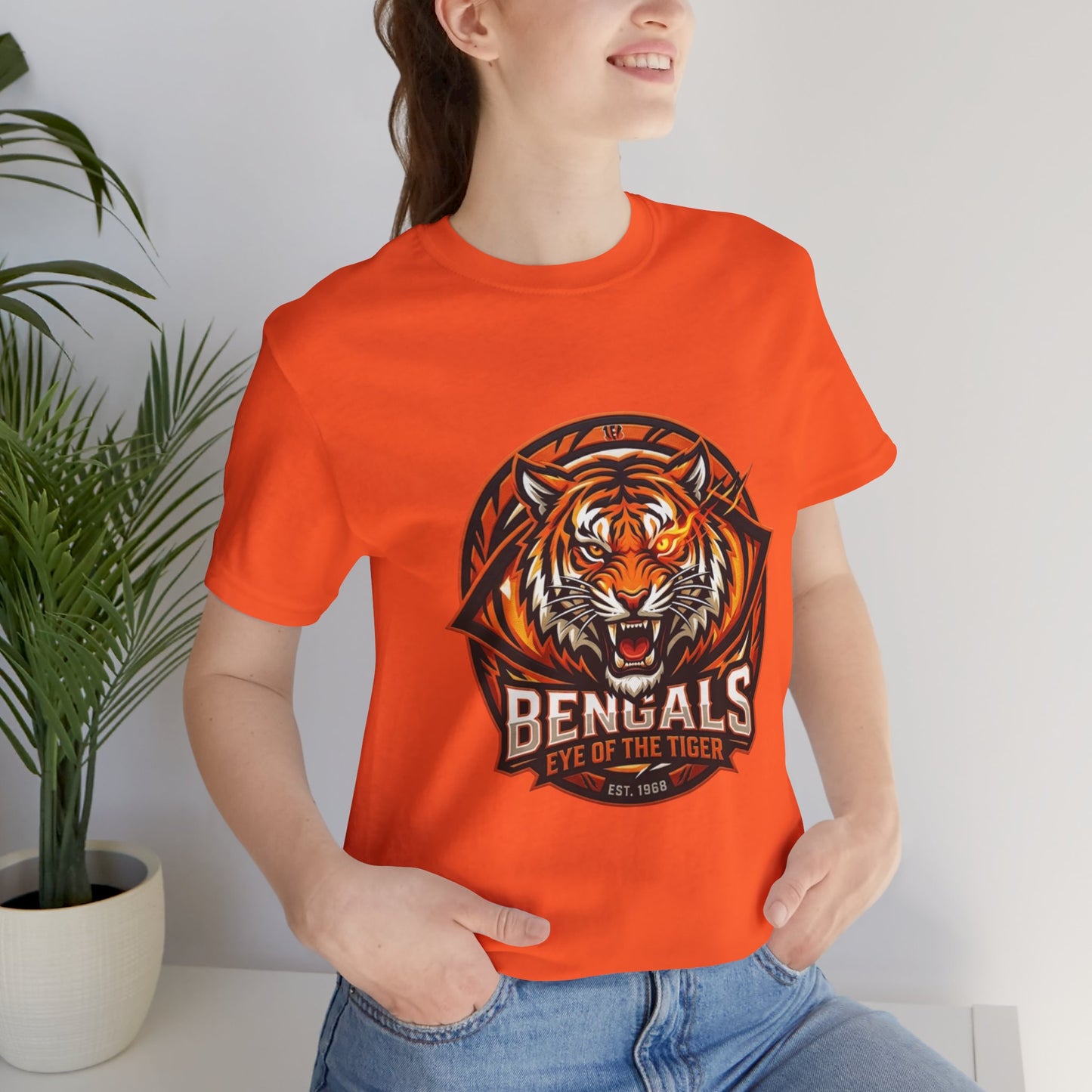 Bengals 'Eye of the Tiger' Graphic Tee – Bold Orange Fan Shirt