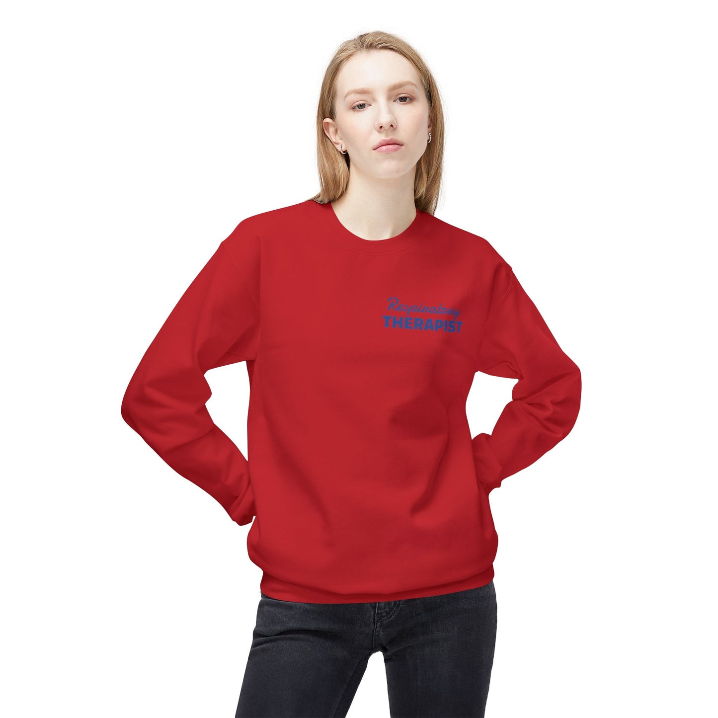 Breathing Anatomy Crewneck Sweatshirt — "It's Just Breathing" Pulmonary Science Pullover