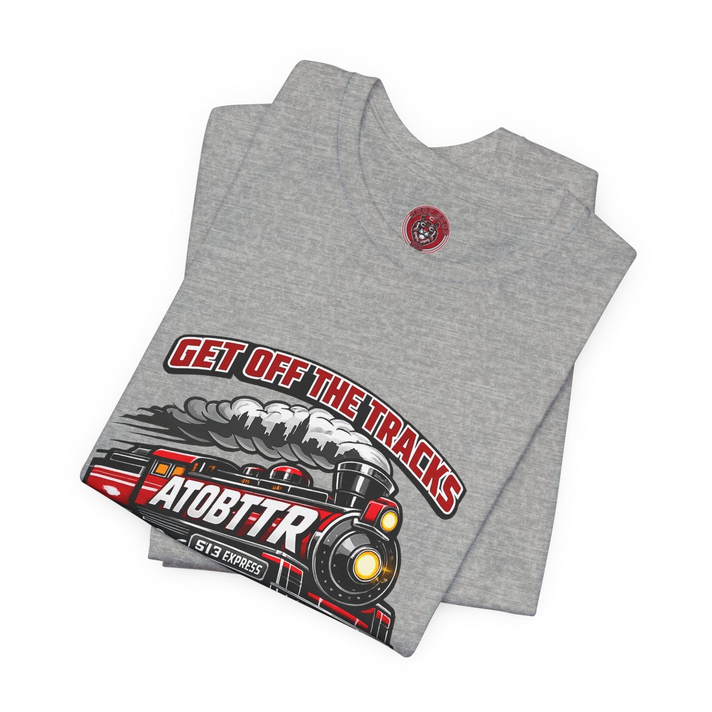 Cincinnati Reds Vintage Train "GET OFF THE TRACKS" Tee — Baseball Fan Shirt
