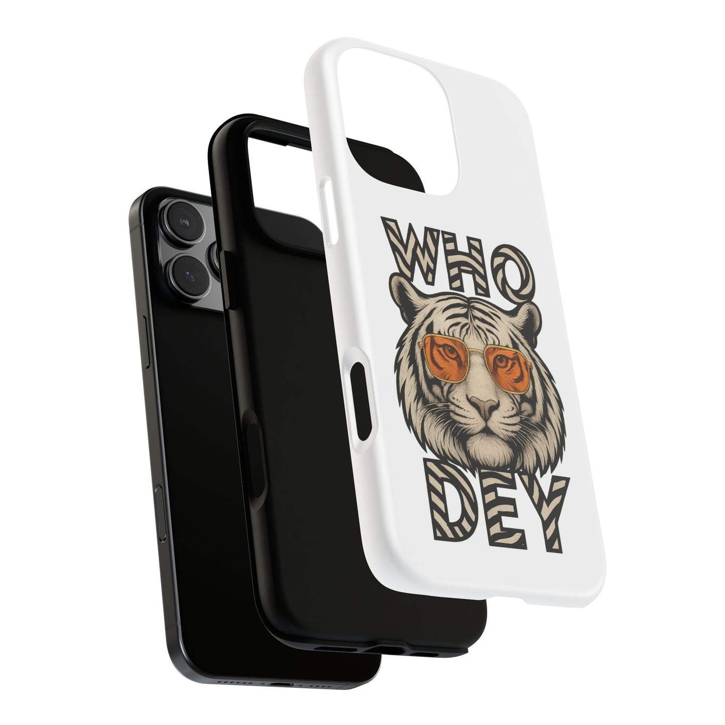 White Bengal Phone Case with Cool Tiger Design | Who Dey | Perfect Gift for Bengals fans