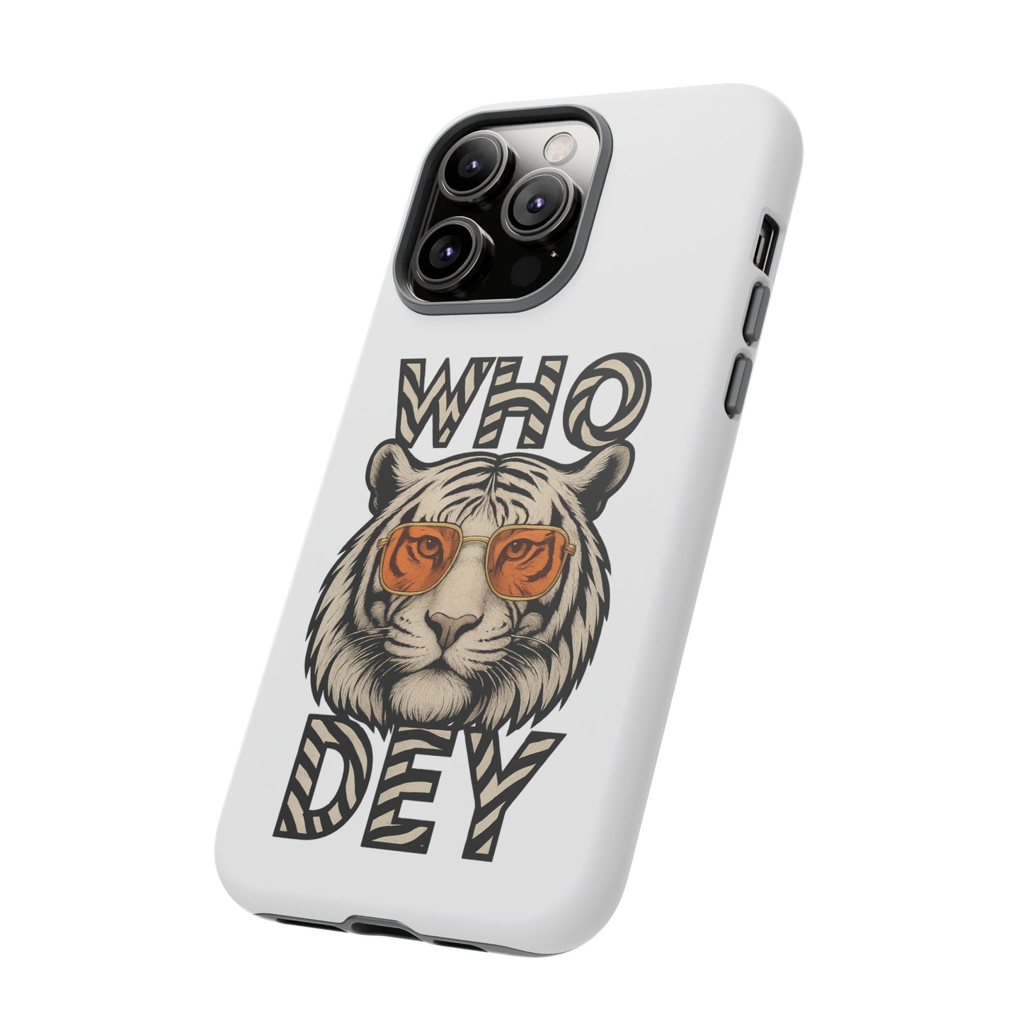 White Bengal Phone Case with Cool Tiger Design | Who Dey | Perfect Gift for Bengals fans
