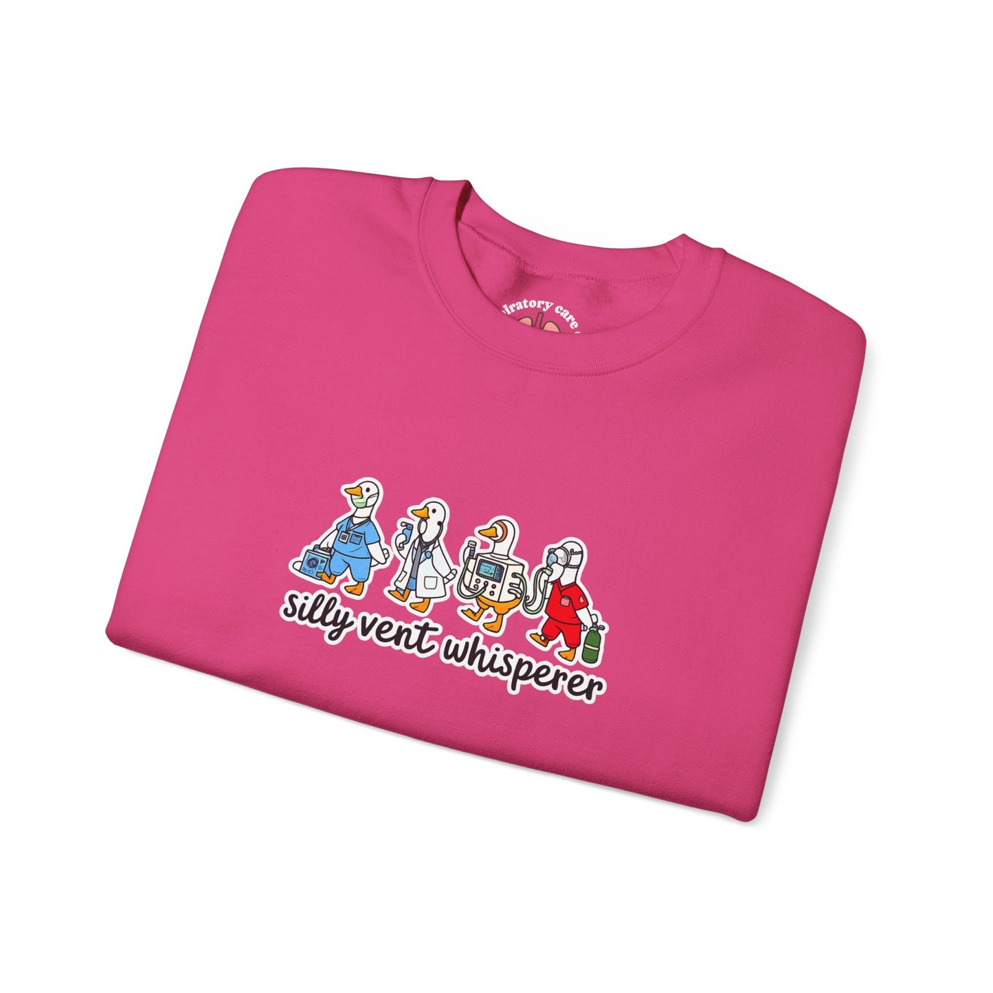 Crewneck Sweatshirt — "Silly Vent Whisperer" Cartoon Characters Graphic