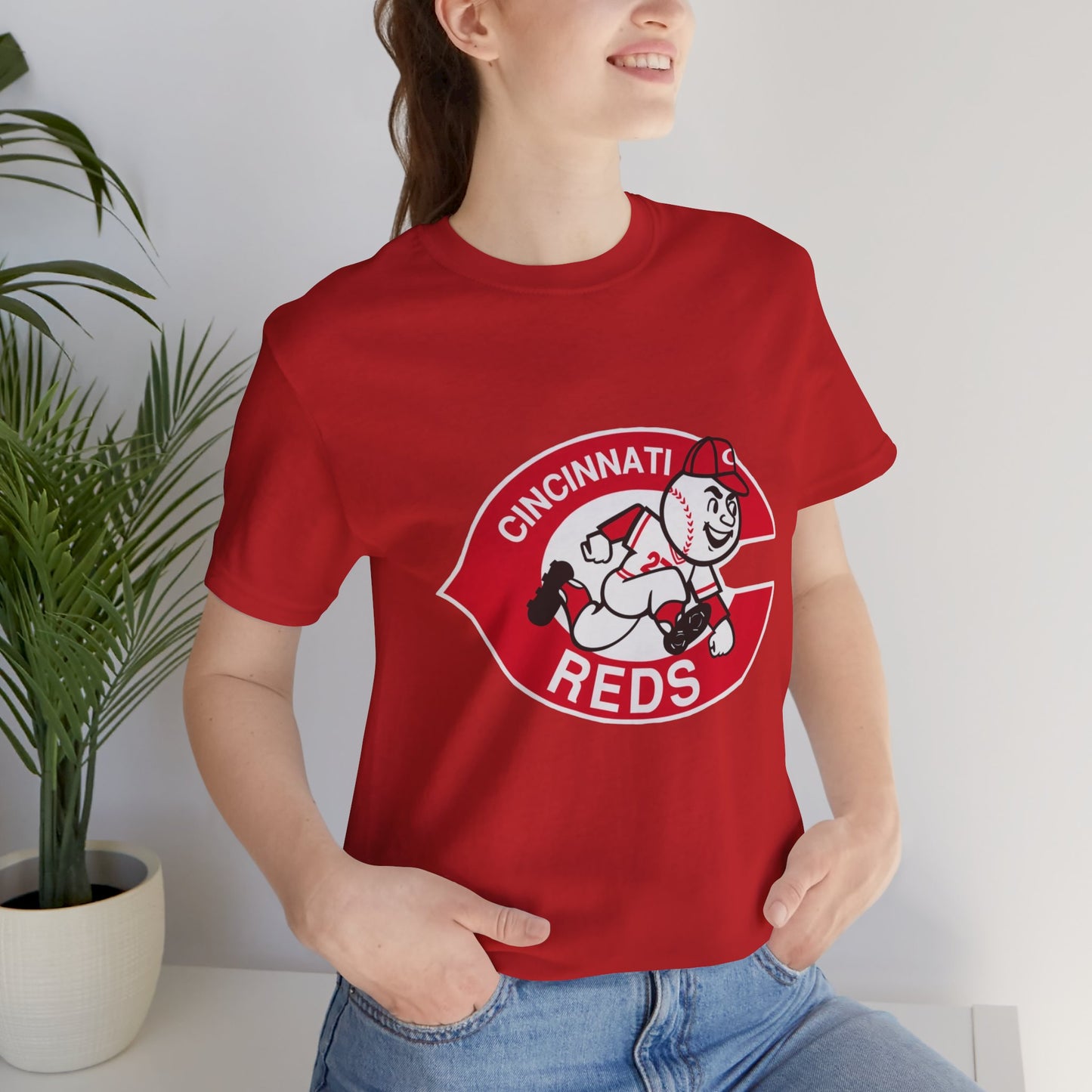Cincinnati Reds Logo Baseball T‑Shirt — Retro Mr. Redlegs Fan Tee