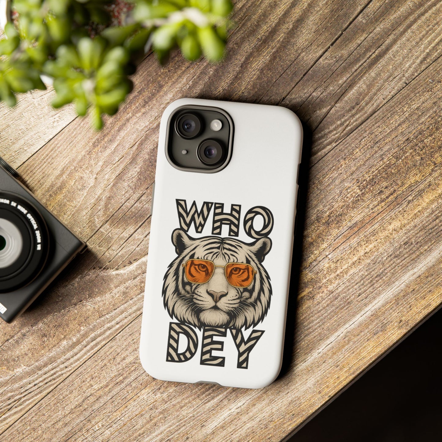 White Bengal Phone Case with Cool Tiger Design | Who Dey | Perfect Gift for Bengals fans