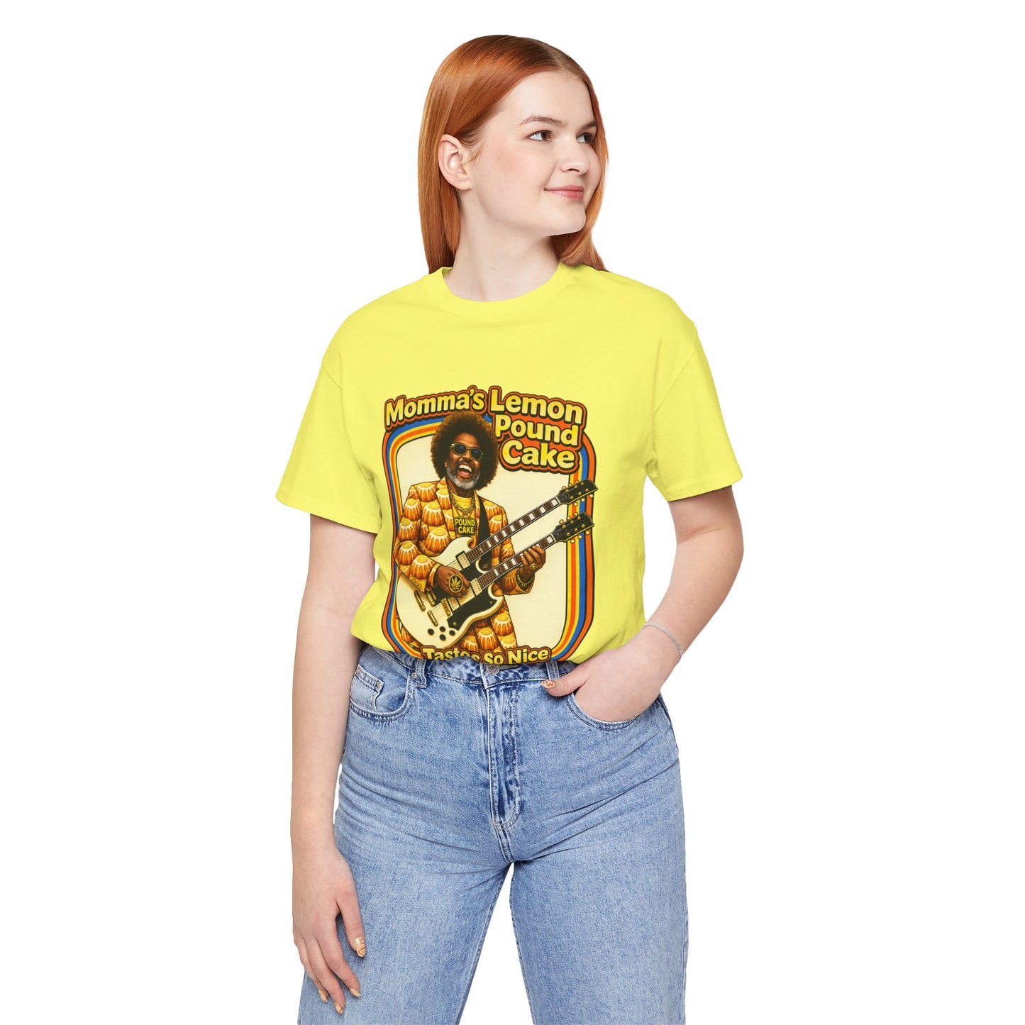 Momma's Lemon Pound Cake Tee — Retro Funk Guitar Vintage Graphic T-Shirt