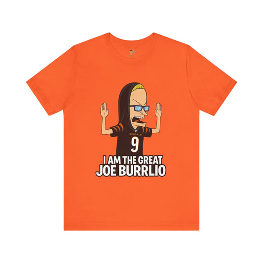 I Am The Great Joe Burrrlio Unisex Jersey Tee, Funny Graphic Tee, Sports Fan Apparel, Gift for Him, Casual Wear, Screen Print Shirt