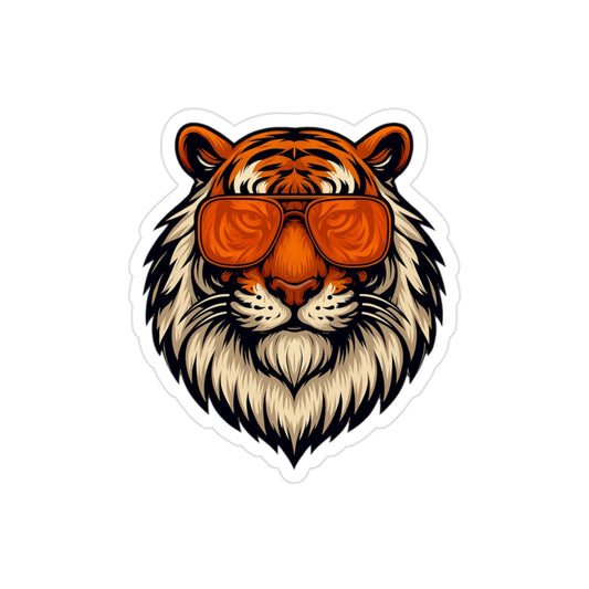 Orange tinted Transparent Outdoor WhoDey Stickers, Die-Cut, 1pcs