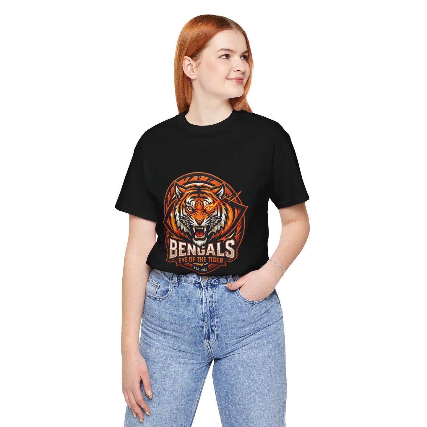 Bengals 'Eye of the Tiger' Graphic Tee – Bold Orange Fan Shirt