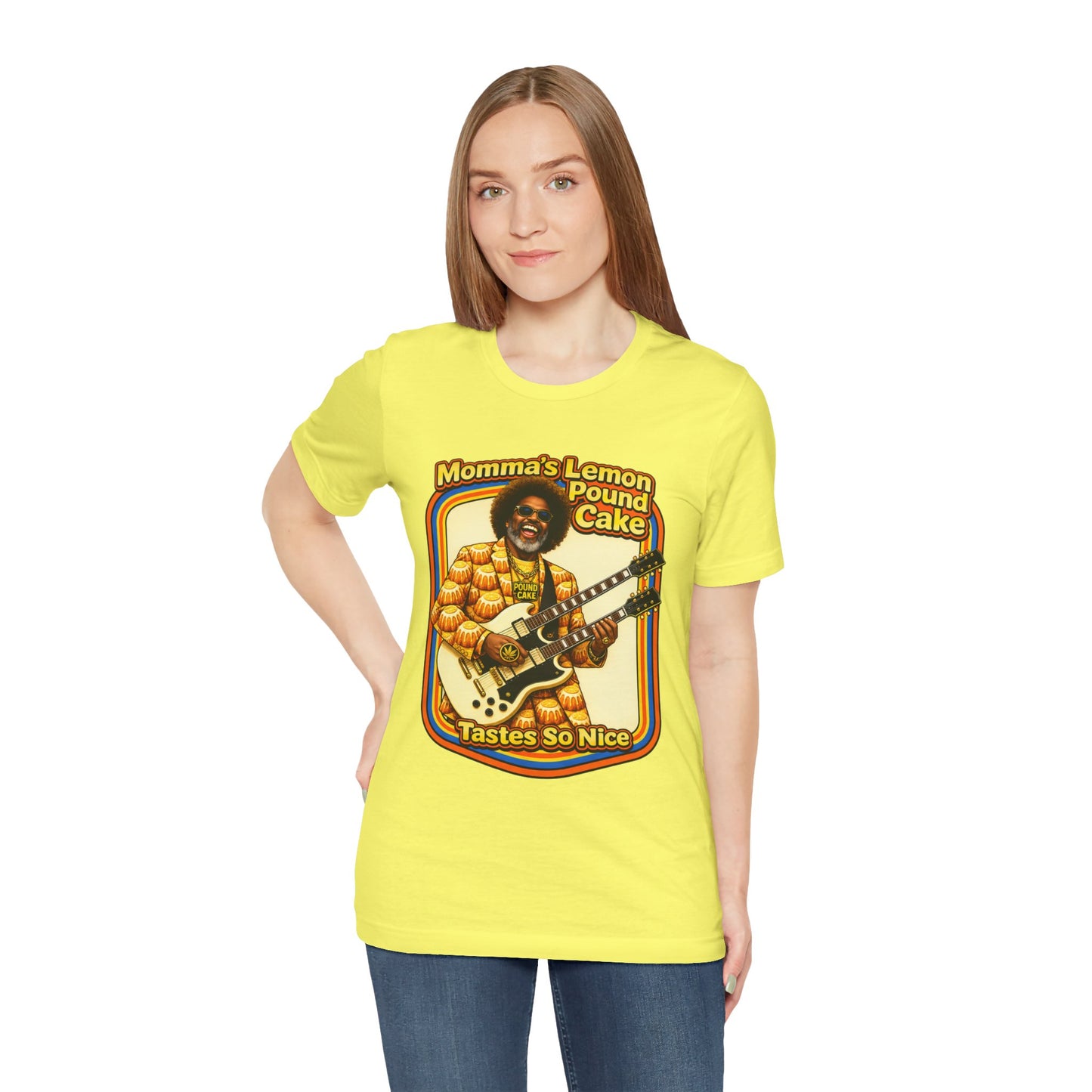 Momma's Lemon Pound Cake Tee — Retro Funk Guitar Vintage Graphic T-Shirt