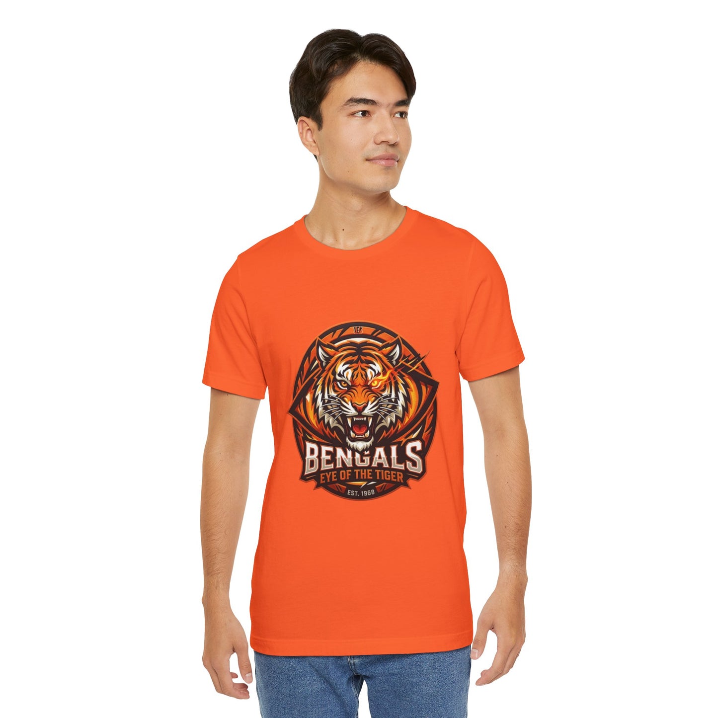 Bengals 'Eye of the Tiger' Graphic Tee – Bold Orange Fan Shirt