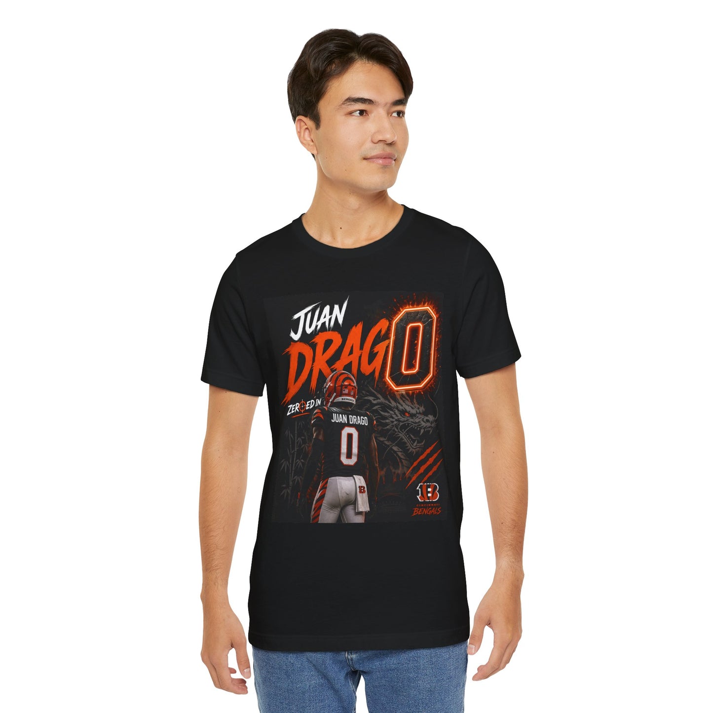 Juan Drago #0 Football Tee – Bengals Fan Jersey Shirt