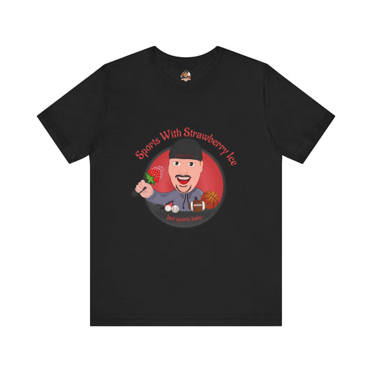 Sports with Strawberry Ice Podcast logo tee