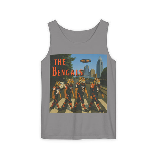 Cincinnati Bengals Retro Tank Top | Unisex Garment-Dyed Shirt for Game Day, Sports Collectors, Summer Wear, Gift for Fans
