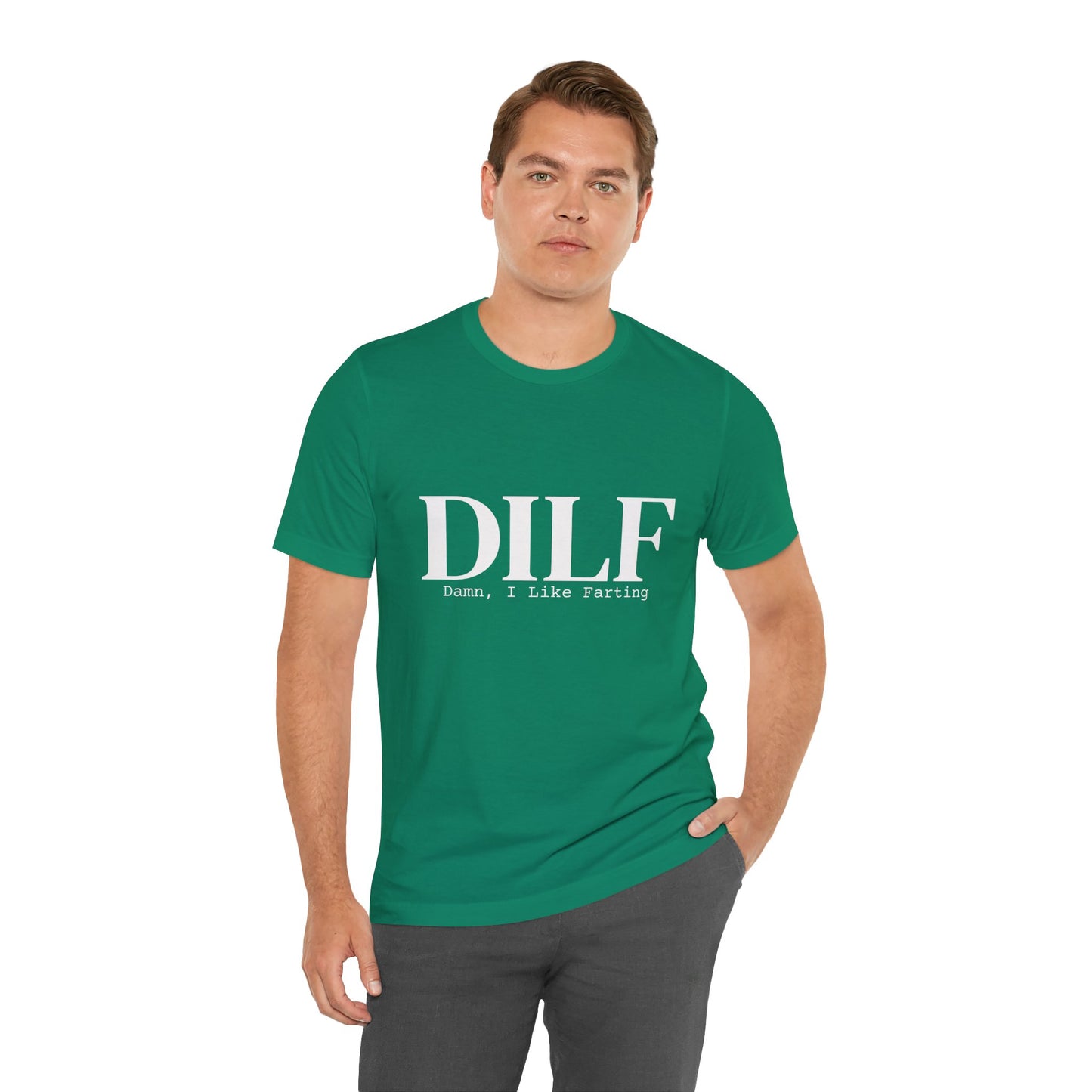 DILF Funny Graphic Tee — "Damn, I Like to Fart" Novelty T-Shirt