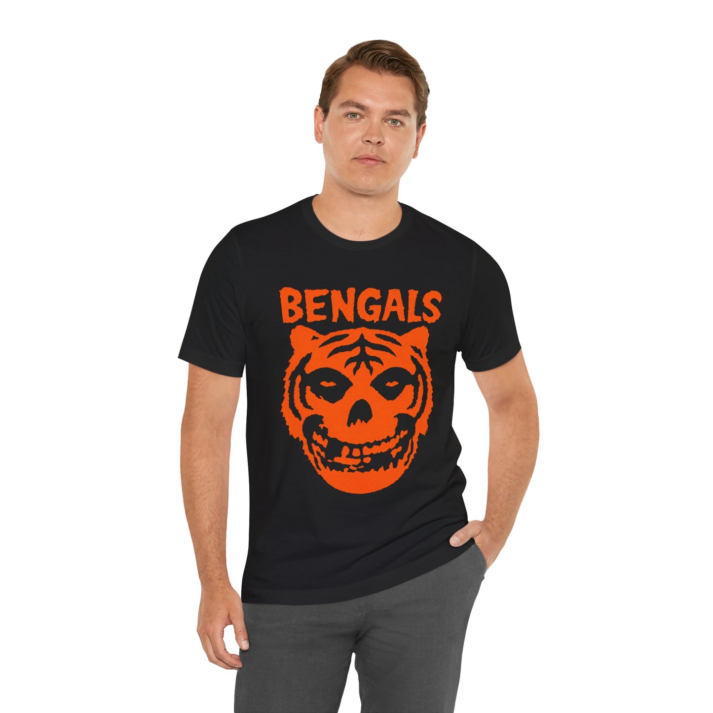 Bengals Skull Tiger Tee — Vintage Orange Football Fan Shirt