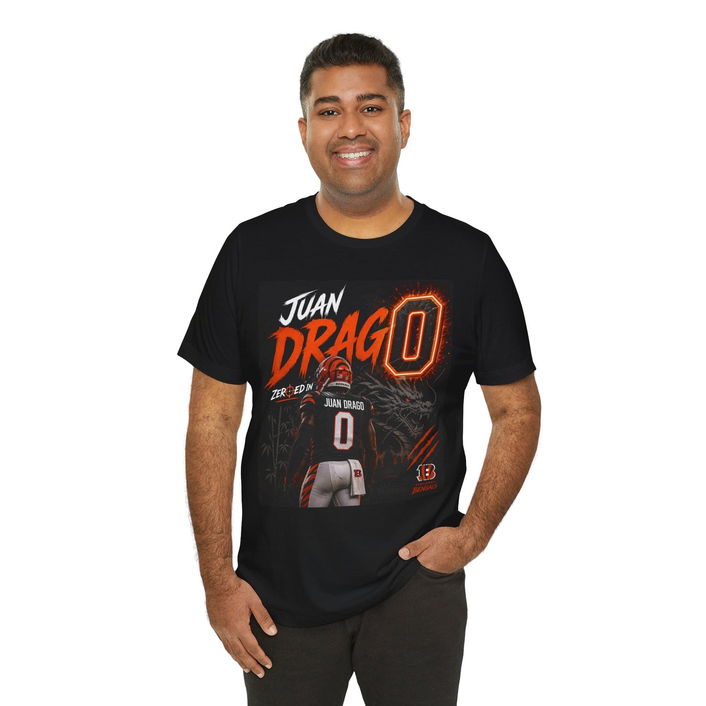 Juan Drago #0 Football Tee – Bengals Fan Jersey Shirt