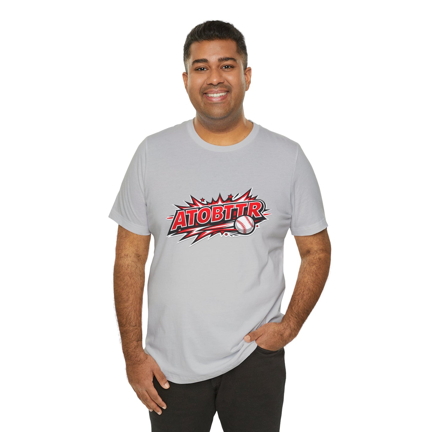 ATOBTTR Baseball Graphic Tee – Retro Explosive Sports Shirt