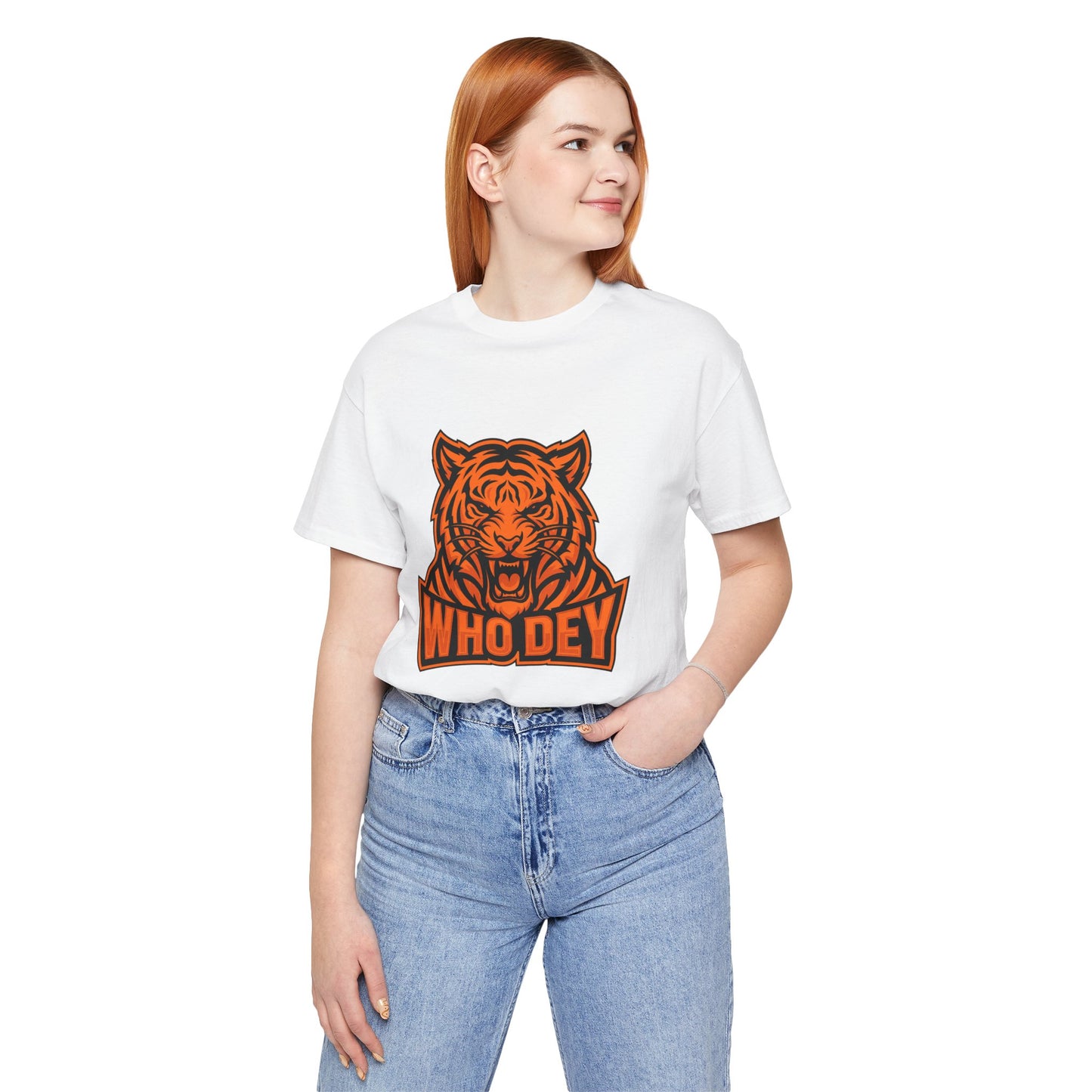 Orange/Black/White Who Dey Tiger Graphic Tee