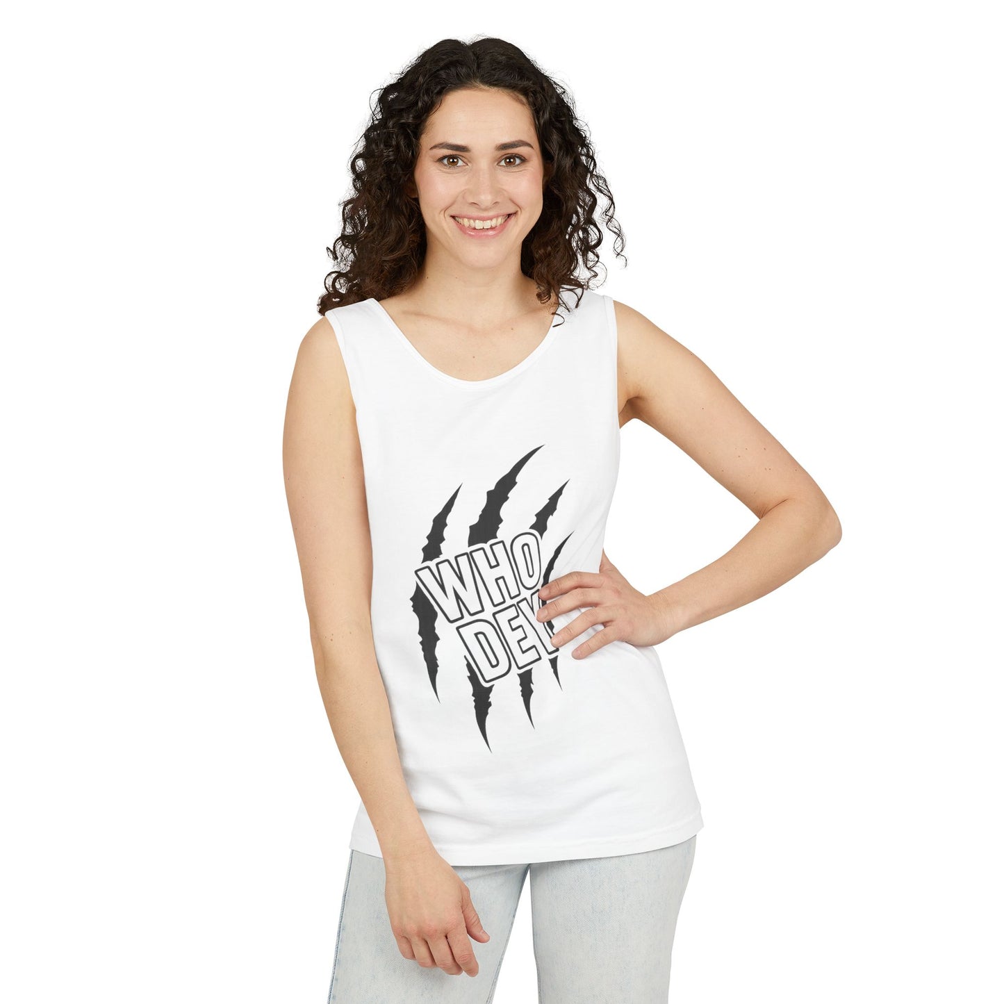 Who Dey Claw Tank Top — Football Fan Ripped Claw Graphic Tank