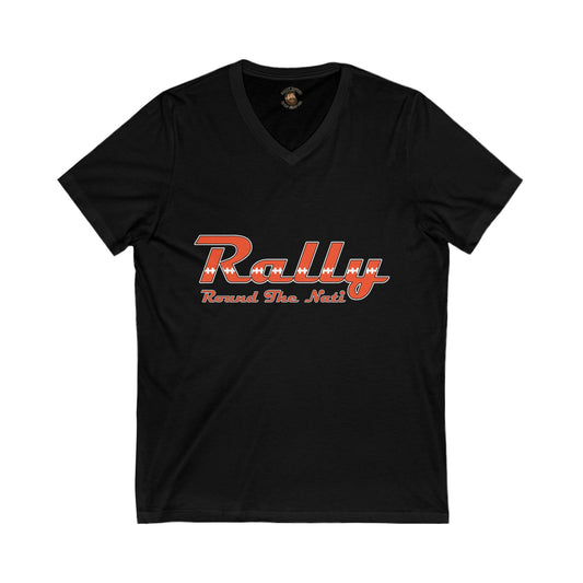 V-neck Rally Round the Nati Unisex V-Neck Tee