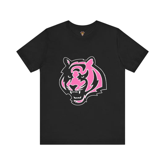 Pink Bengal Breast Cancer Awareness Spirit Unisex Jersey Short Sleeve Tee