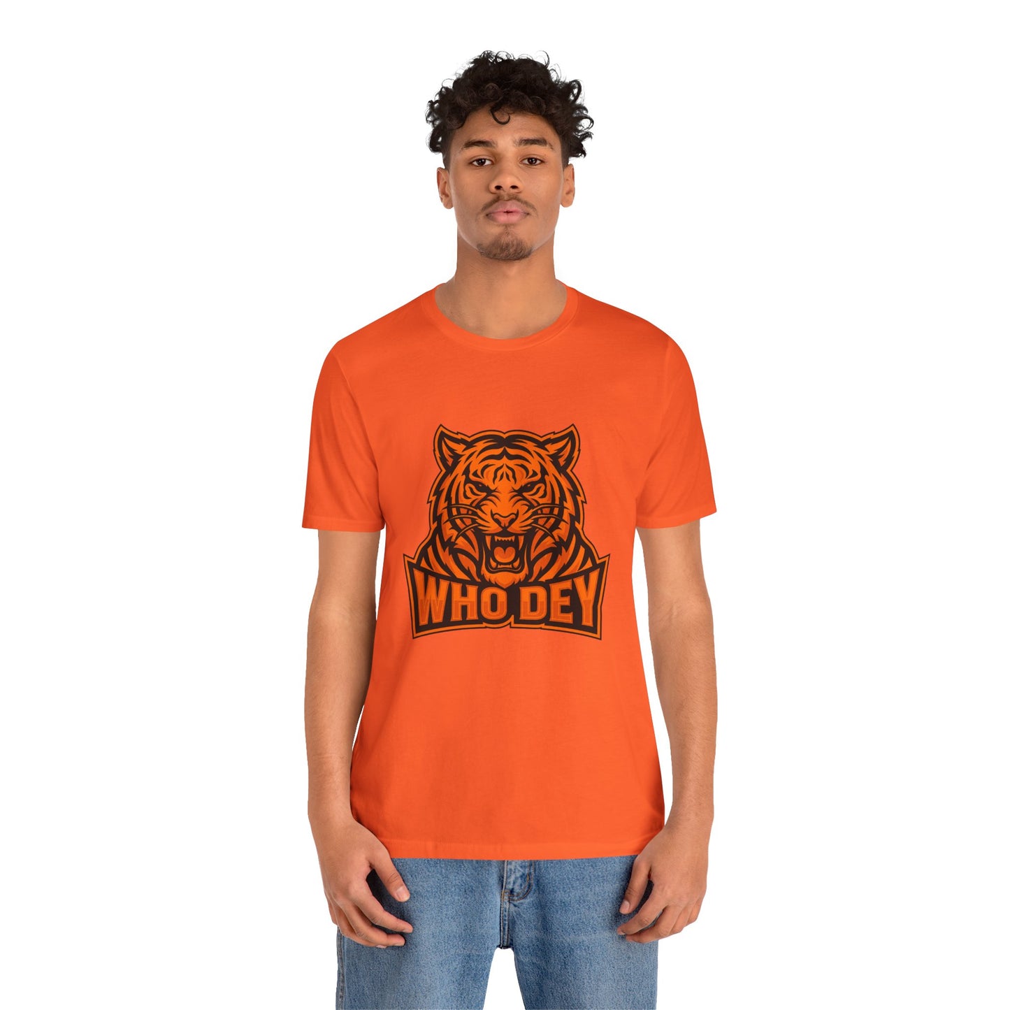 Orange/Black/White Who Dey Tiger Graphic Tee
