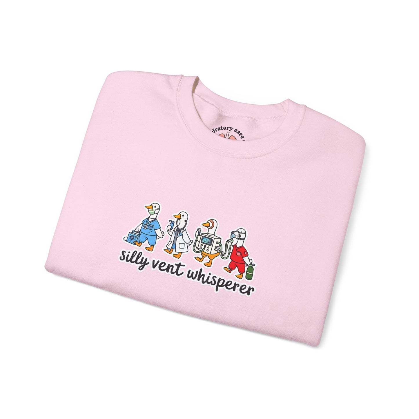 Crewneck Sweatshirt — "Silly Vent Whisperer" Cartoon Characters Graphic
