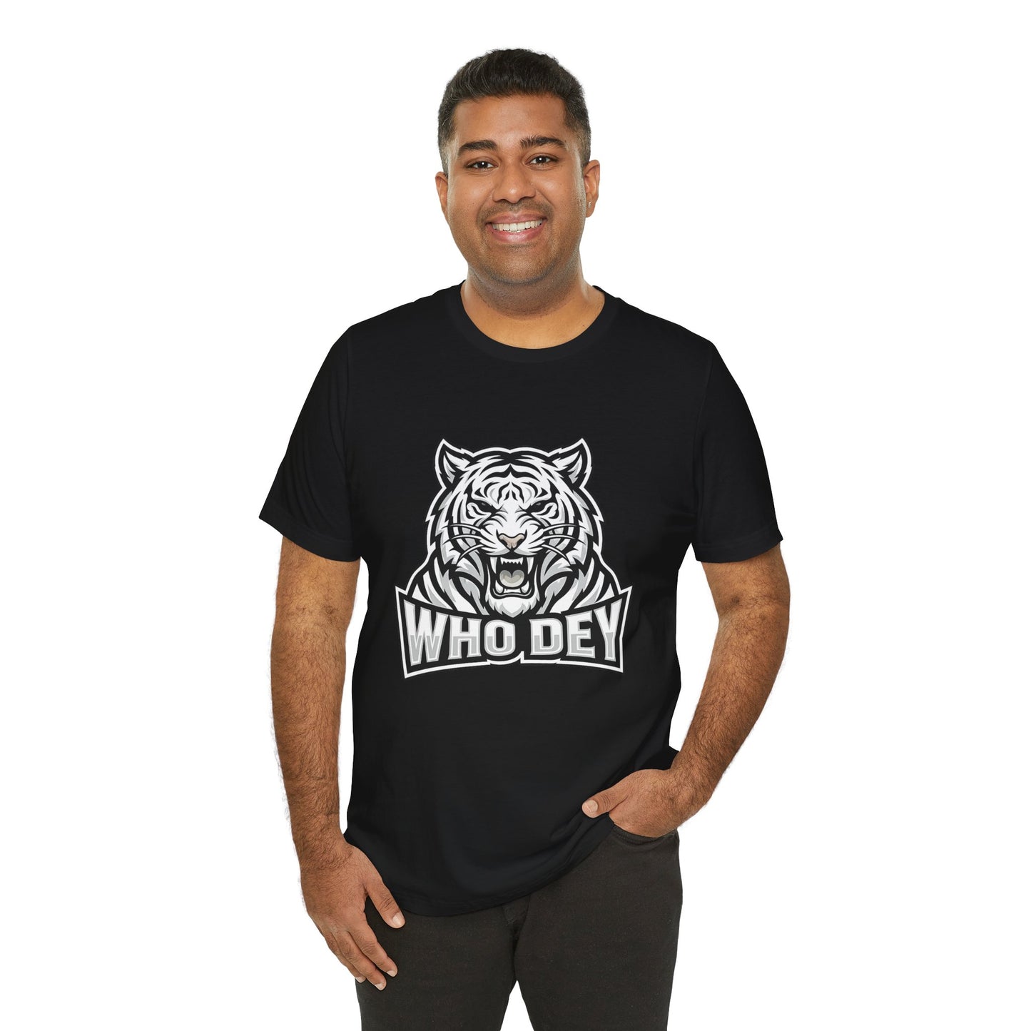 Tiger 'Who Dey' Graphic Tee — Bold Mascot Shirt for Fans