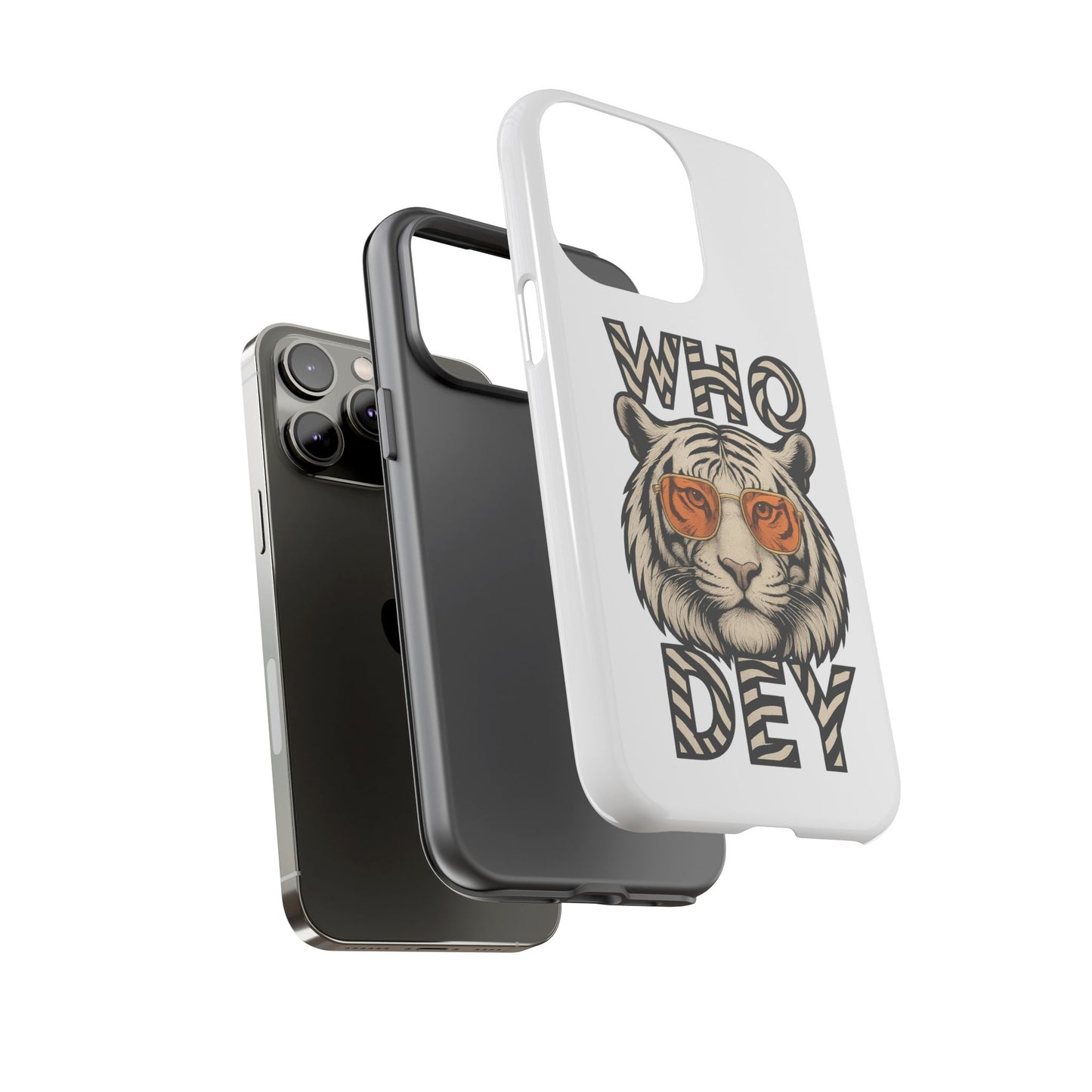 White Bengal Phone Case with Cool Tiger Design | Who Dey | Perfect Gift for Bengals fans