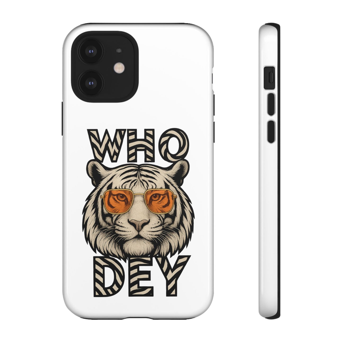 White Bengal Phone Case with Cool Tiger Design | Who Dey | Perfect Gift for Bengals fans