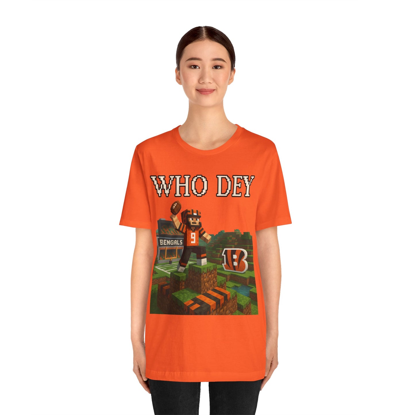 'Who Dey' Minecraft Inspired Unisex Jersey Short Sleeve Shirt, Game Day Apparel, Sportswear, Gift for Him, Unique [...]
