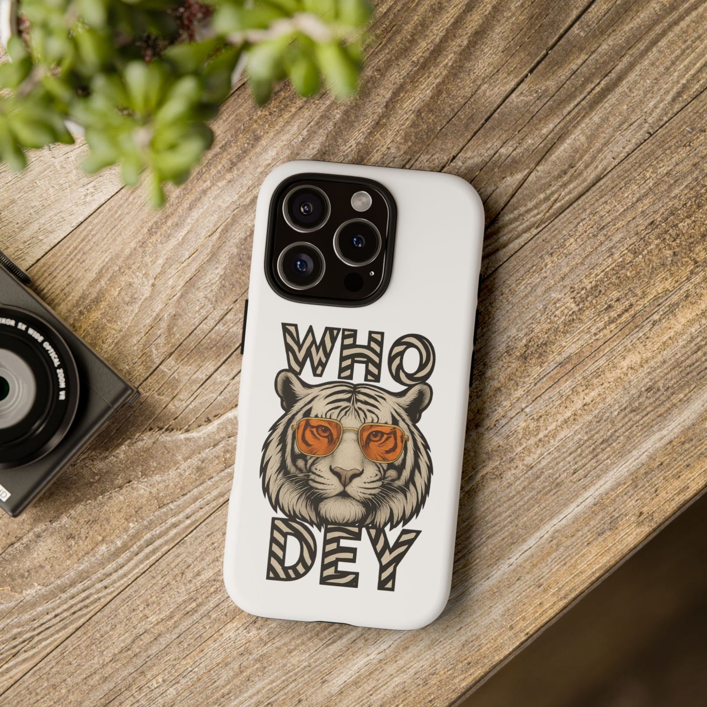 White Bengal Phone Case with Cool Tiger Design | Who Dey | Perfect Gift for Bengals fans