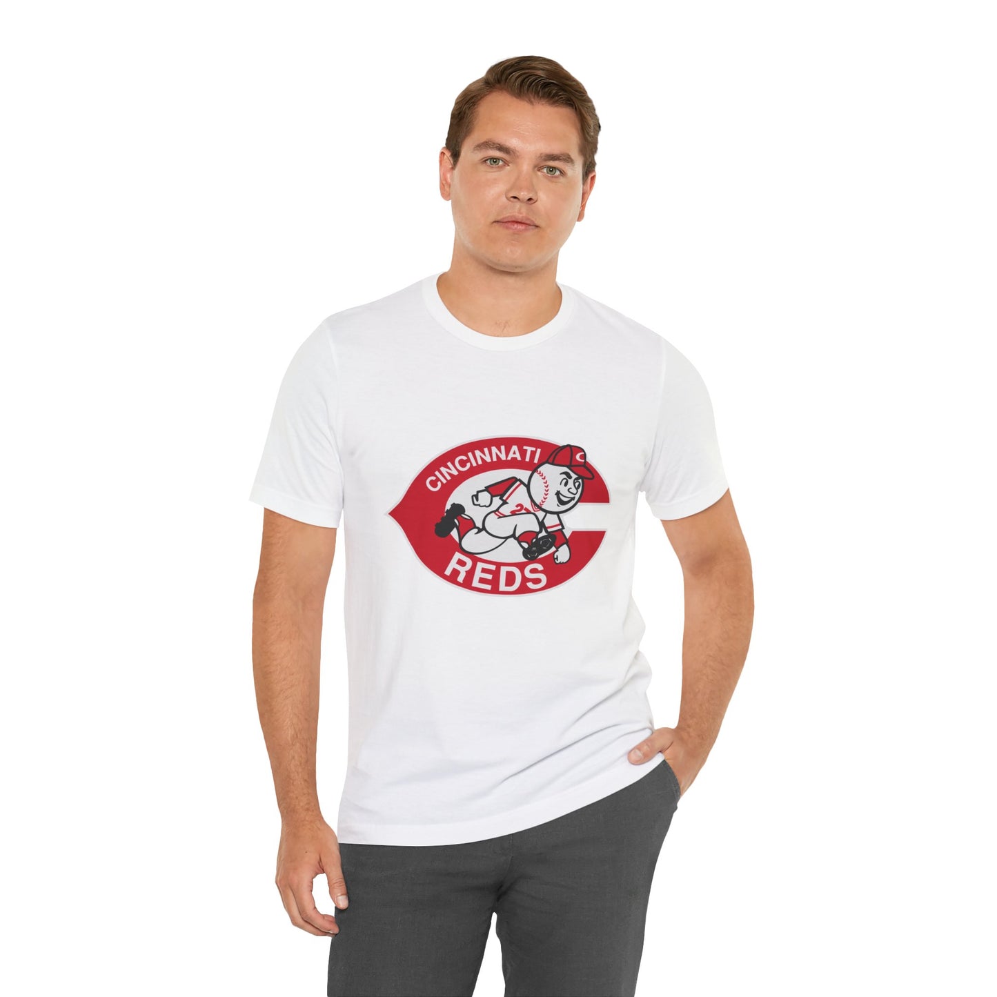 Cincinnati Reds Logo Baseball T‑Shirt — Retro Mr. Redlegs Fan Tee