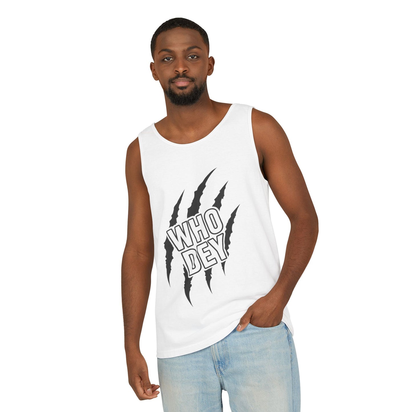 Who Dey Claw Tank Top — Football Fan Ripped Claw Graphic Tank